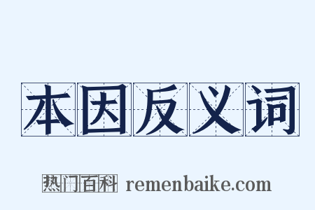 本因反义词是什么意思的图片